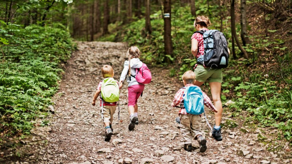 Des enfants en randonnée